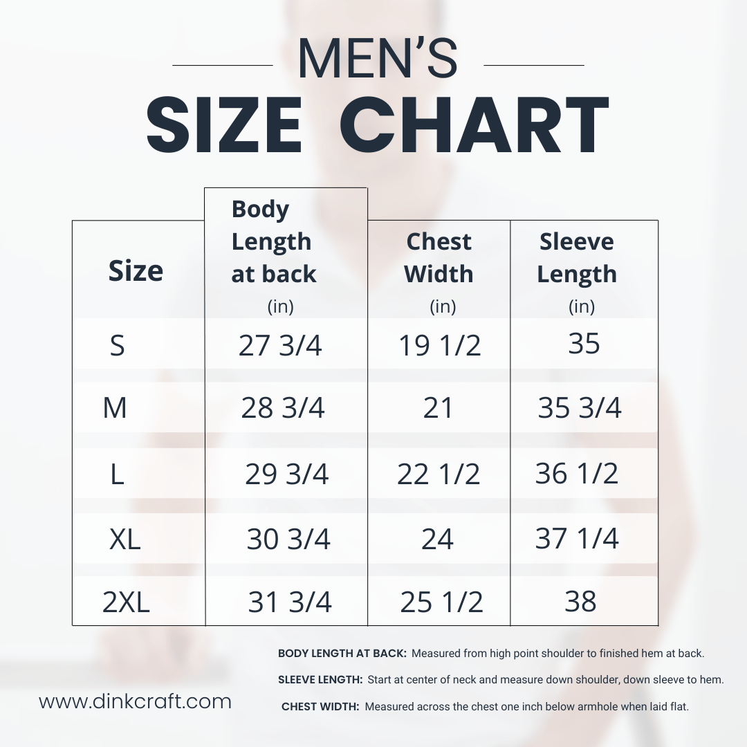 DinkCraft Men's Long Sleeve Performance Tee, Breathable, Soft, UV Protection, UPF50 Rating - DinkCraft