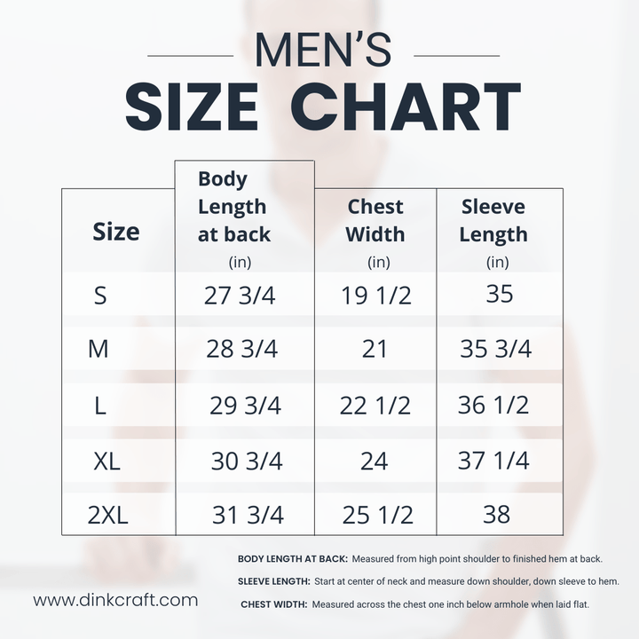 DinkCraft Men's Long Sleeve Performance Tee, Breathable, Soft, UV Protection, UPF50 Rating - DinkCraft