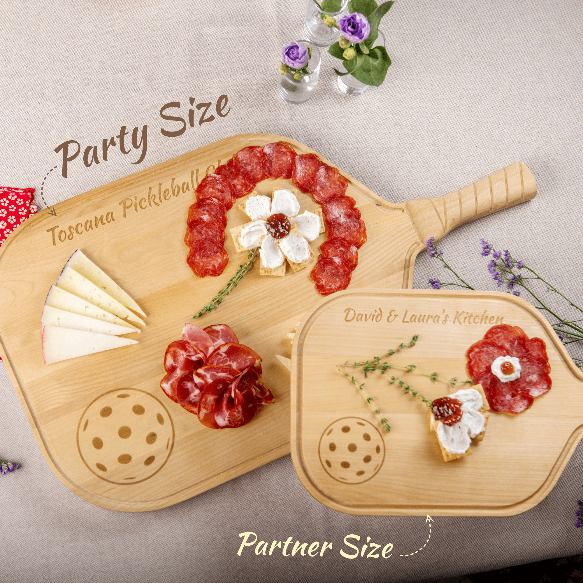 DinkCraft Pickleball Charcuterie Board - Thumbnail 4