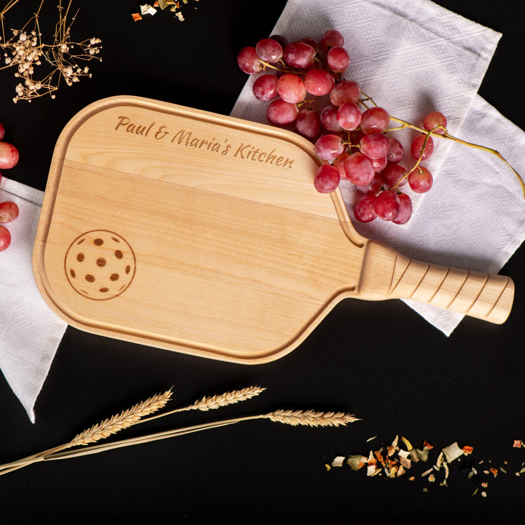 Personalized Pickleball Charcuterie Board, The Ultimate Pickleball Gift! Cheese Board, Cutting Board, Birch Wood, Natural Mineral Oil Finish - DinkCraft