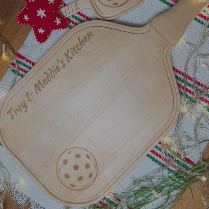 Personalized Pickleball Charcuterie Board, The Ultimate Pickleball Gift! Cheese Board, Cutting Board, Birch Wood, Natural Mineral Oil Finish